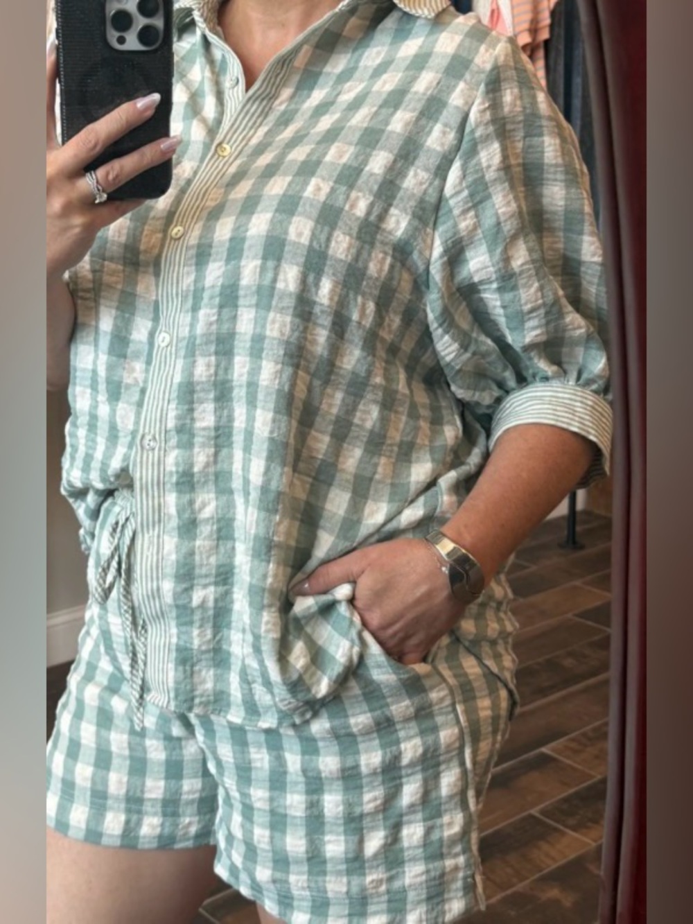 Checkered Shorts and Top Set